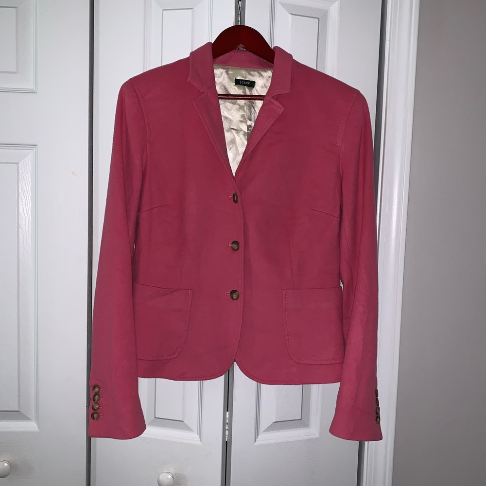 J Crew Pink Wool Blend Blazer - Picture 2 of 5